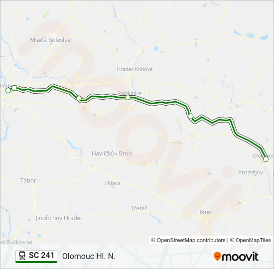 SC 241 Train Line Map