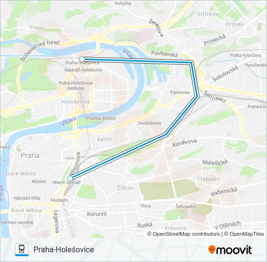 Поезд OS 106928: карта маршрута