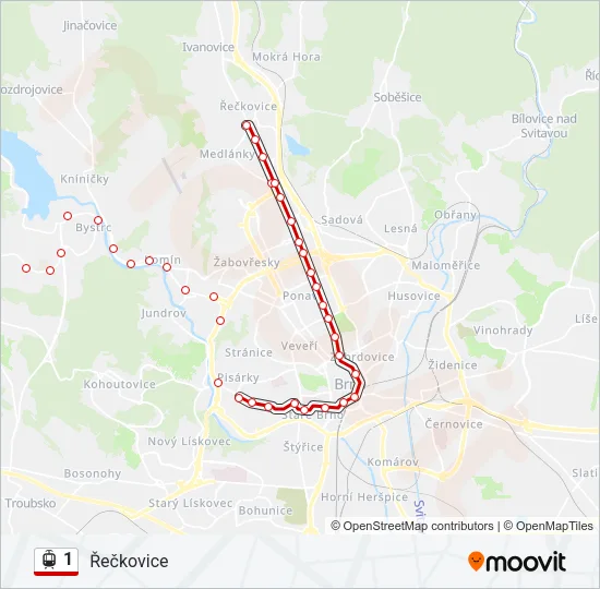 1 Light Rail Line Map
