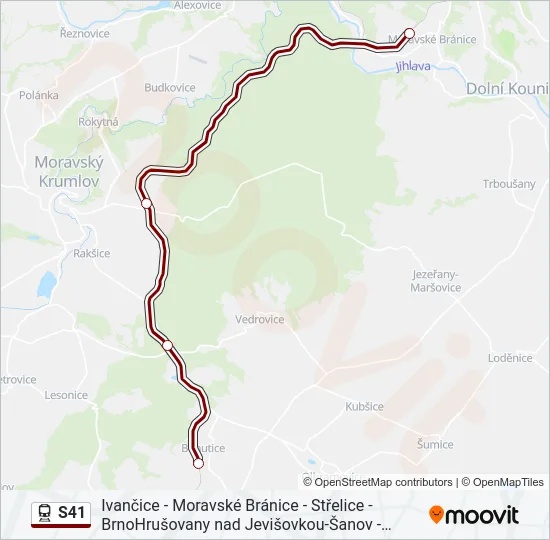  S41: карта маршрута