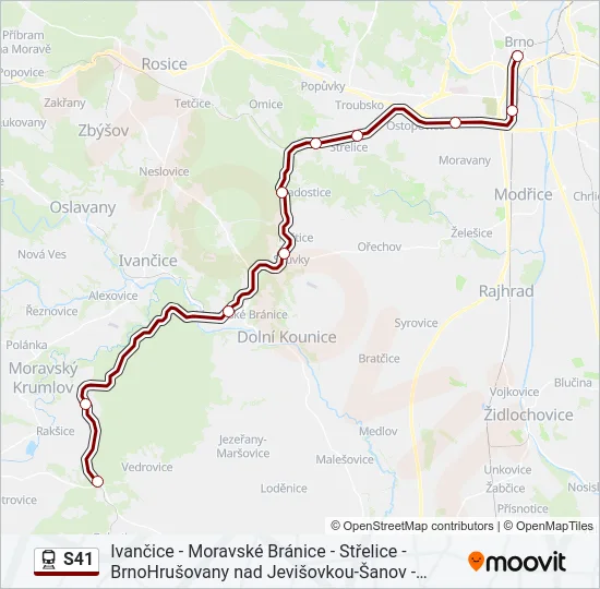  S41: карта маршрута