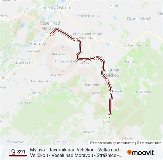 S91  Mapa linky