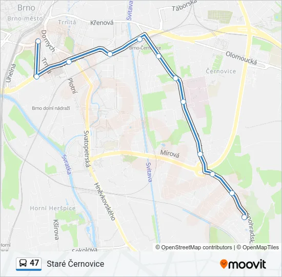47 Bus Line Map