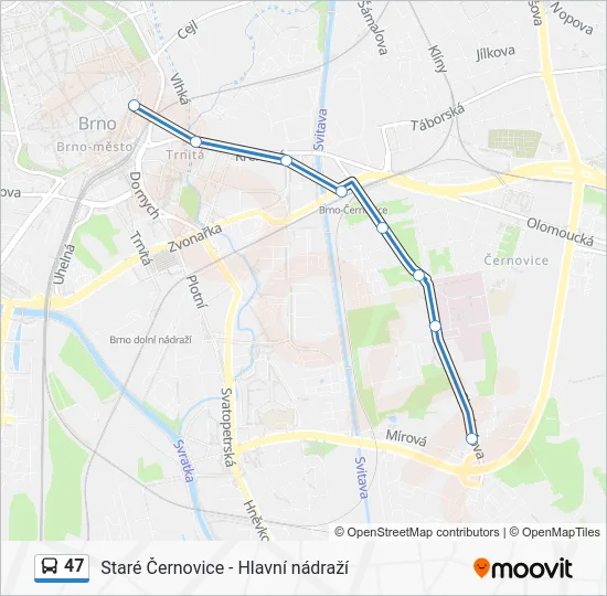 Автобус 47: карта маршрута