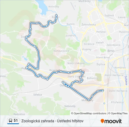 51 Bus Line Map