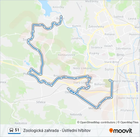 51 Bus Line Map