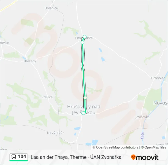 Автобус 104: карта маршрута