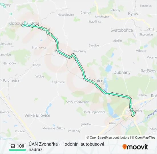109 Bus Line Map