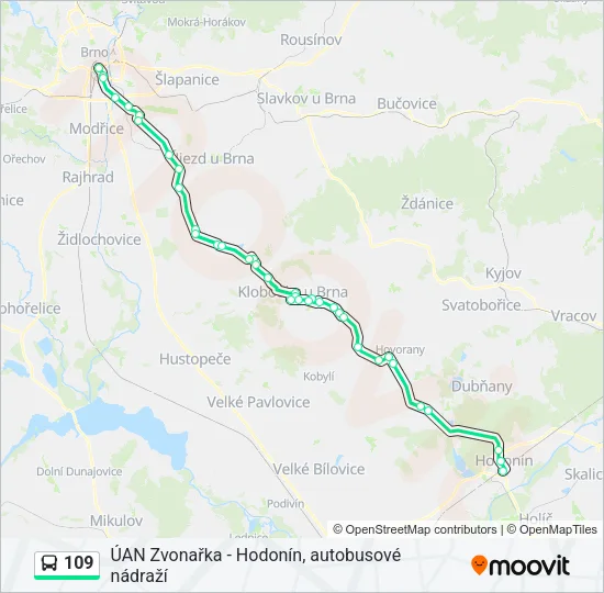109 Bus Line Map