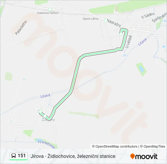 Автобус 151: карта маршрута