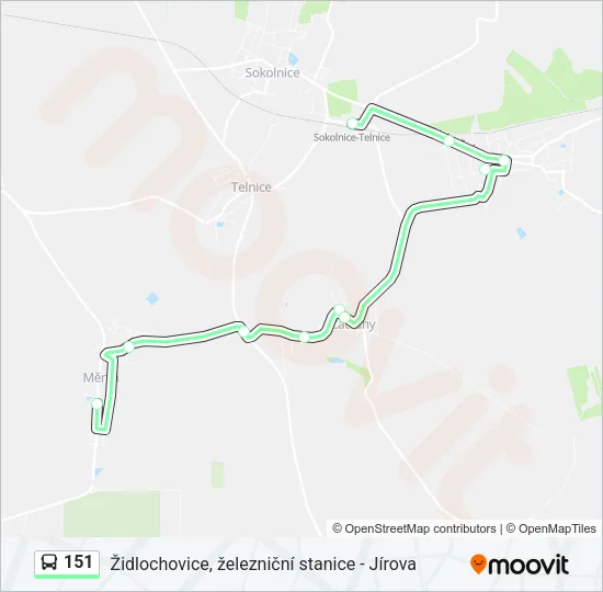Автобус 151: карта маршрута