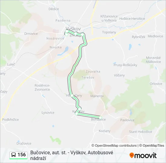 156 Bus Line Map