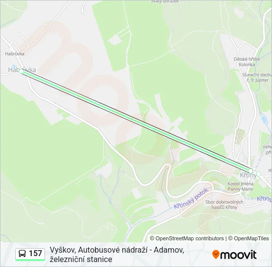 Автобус 157: карта маршрута