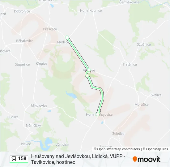 158 Bus Line Map