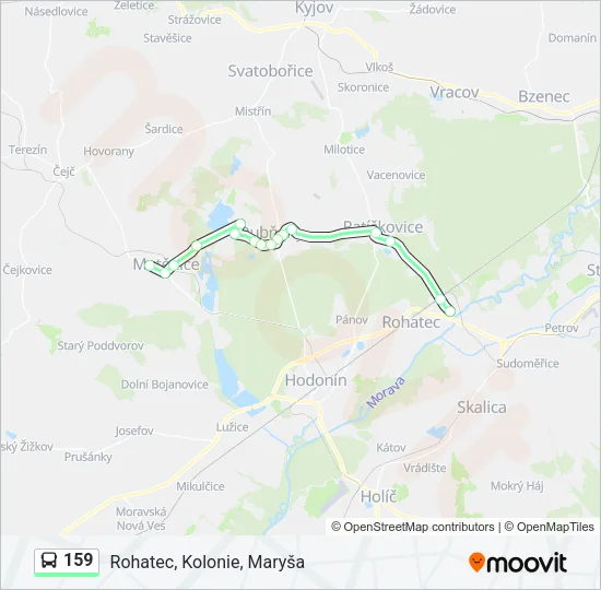 Автобус 159: карта маршрута