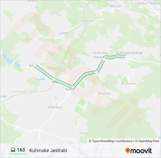 Автобус 163: карта маршрута