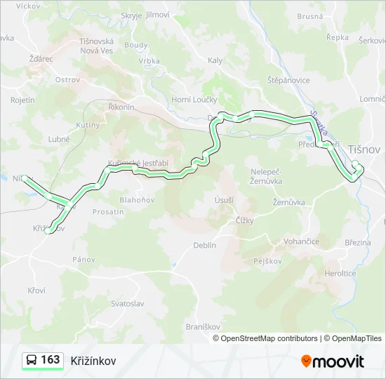 Автобус 163: карта маршрута
