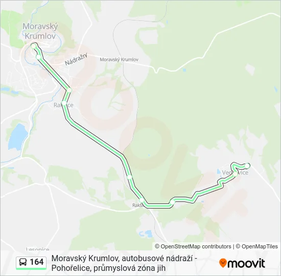 Автобус 164: карта маршрута