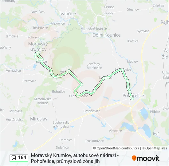 164 Bus Line Map