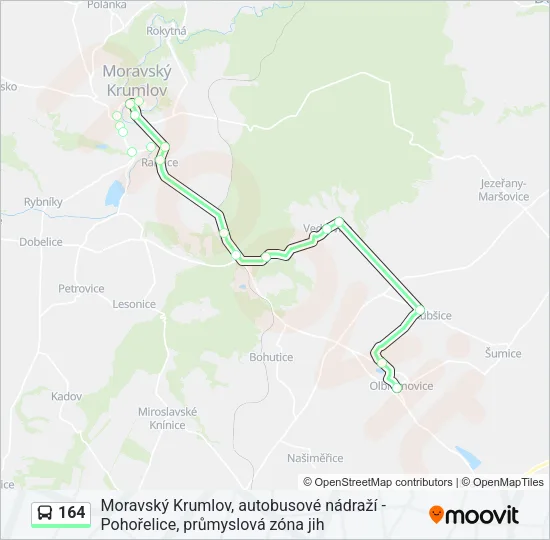 164 Bus Line Map