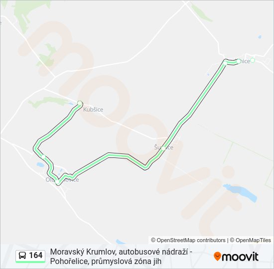 Автобус 164: карта маршрута