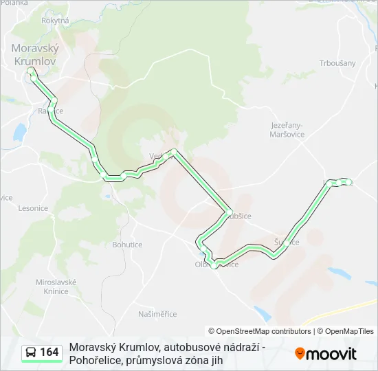 164 Bus Line Map