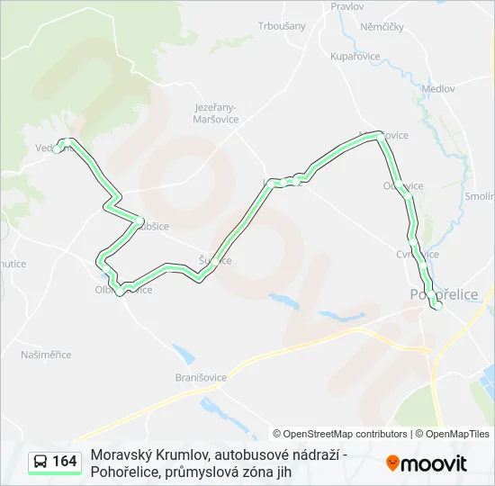 164 Bus Line Map