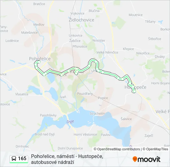 Автобус 165: карта маршрута