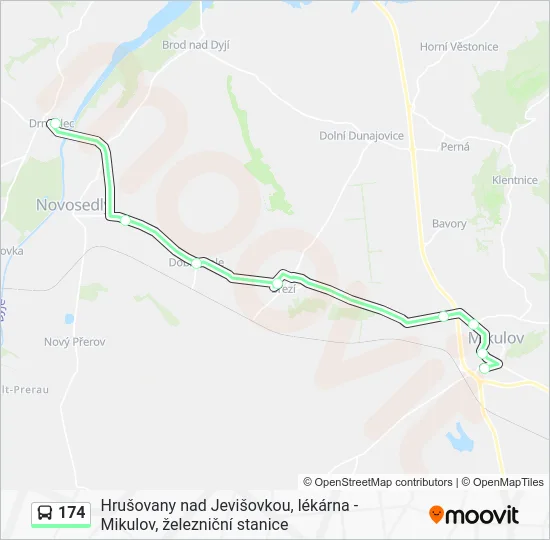 Автобус 174: карта маршрута