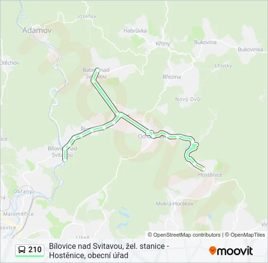 210 Bus Line Map
