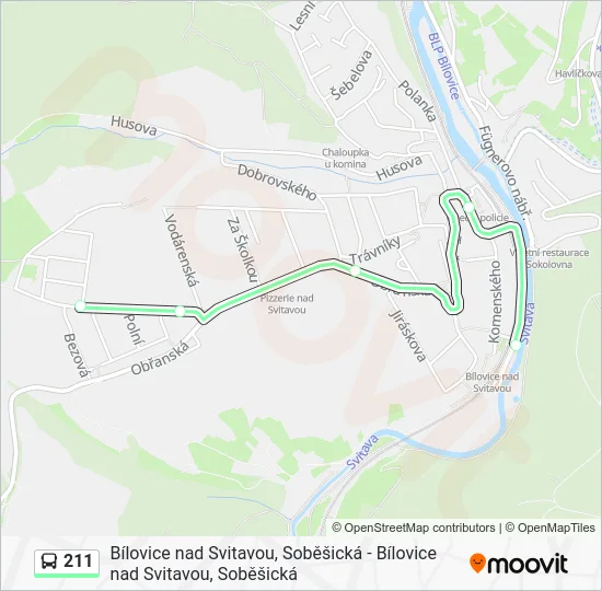 Автобус 211: карта маршрута