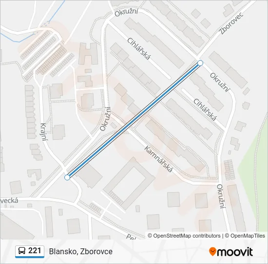 Автобус 221: карта маршрута