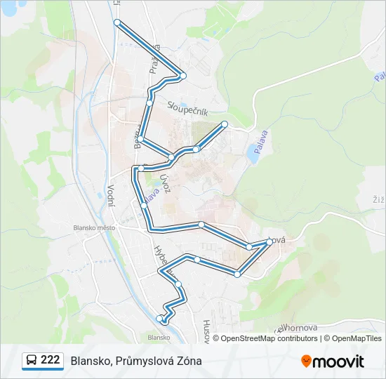 Автобус 222: карта маршрута
