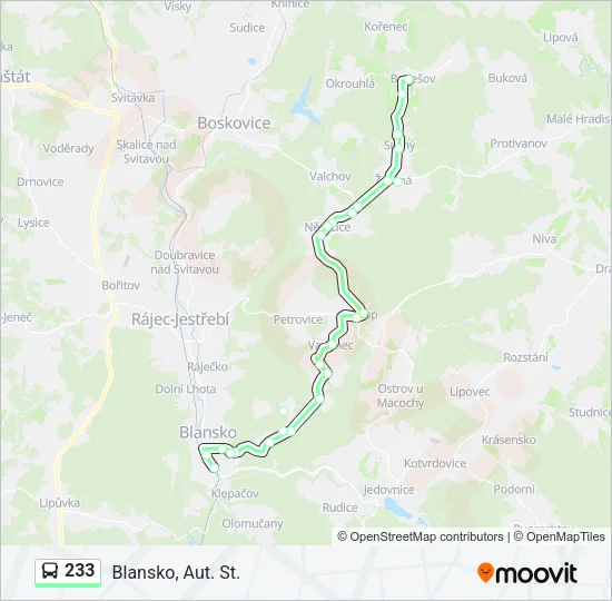 233 Bus Line Map