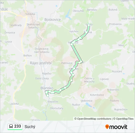 233 Bus Line Map