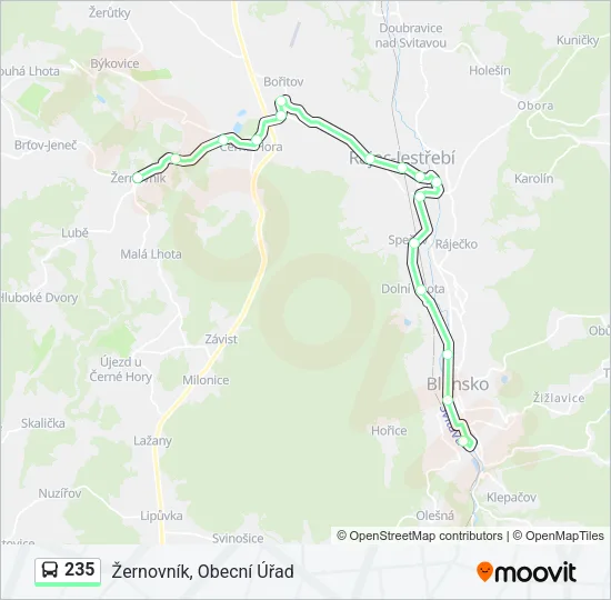 235 Bus Line Map
