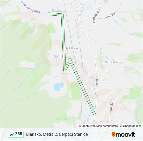 235 Bus Line Map