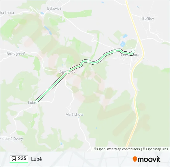 235 Bus Line Map