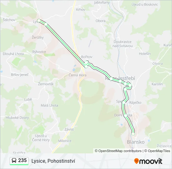 235 Bus Line Map