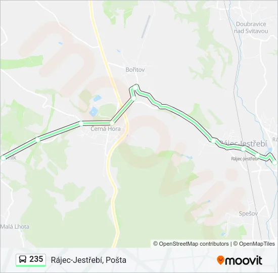 235 Bus Line Map