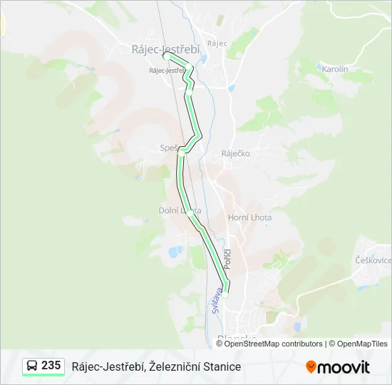 235 Bus Line Map