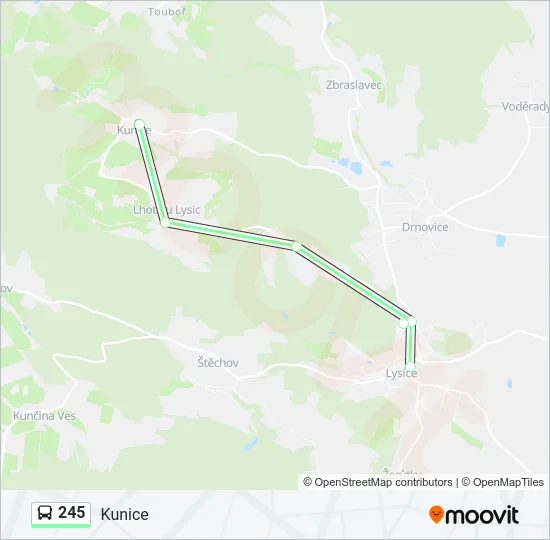 Автобус 245: карта маршрута