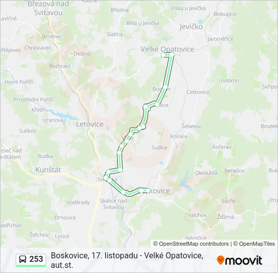 Автобус 253: карта маршрута