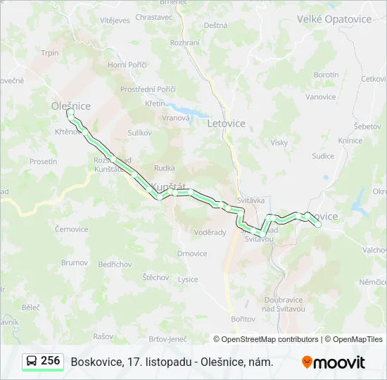 256 Bus Line Map
