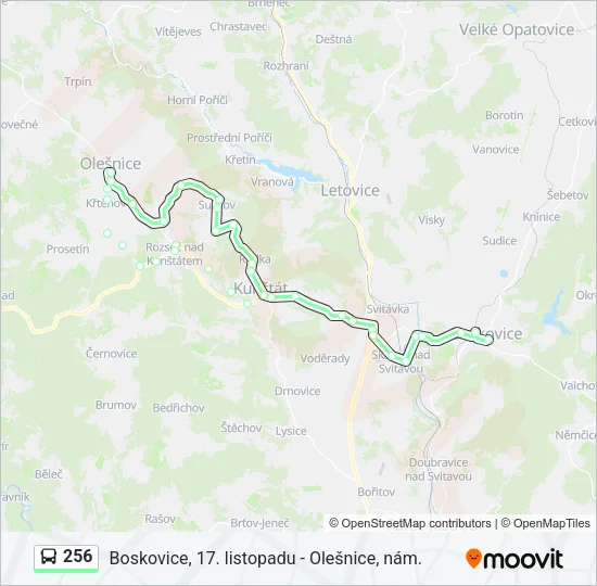256 Bus Line Map