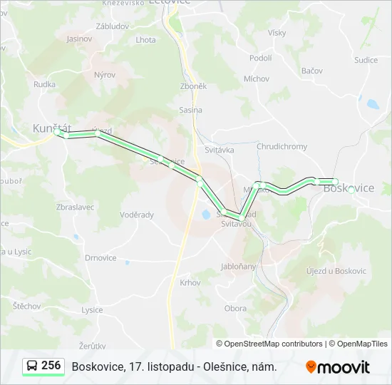 256 Bus Line Map
