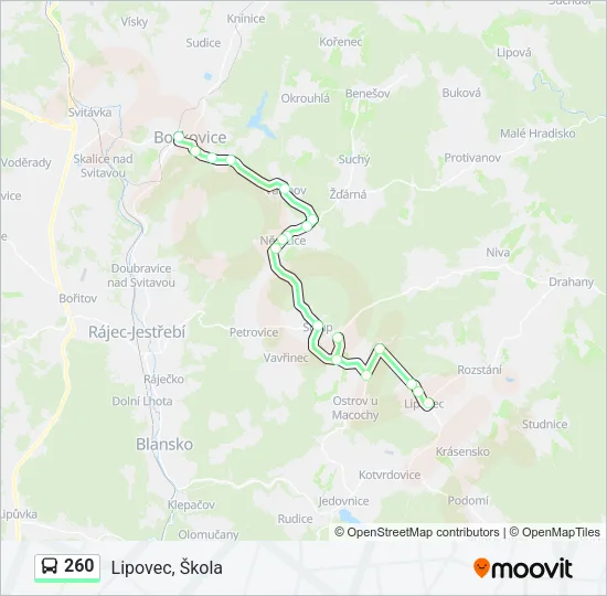 260 Bus Line Map