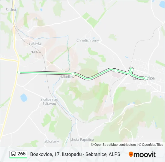 265 Bus Line Map