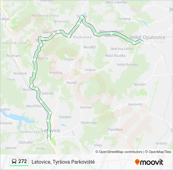 Автобус 272: карта маршрута