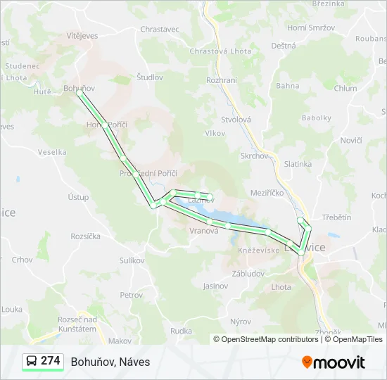 274 Bus Line Map